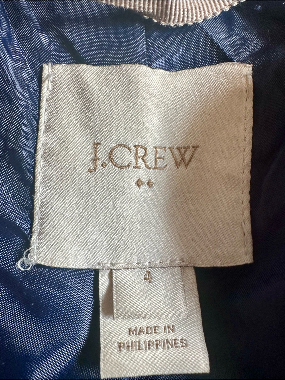 J. Crew Navy and White Pea Coat - Picture 7 of 11